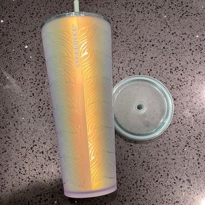 Used Starbucks teal venti cup, mermaid tail, 24 fl. oz
